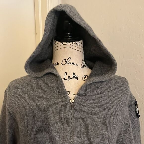 Moschino Gray Wool Blend Zipper Closure Hoodie - Picture 4 of 10